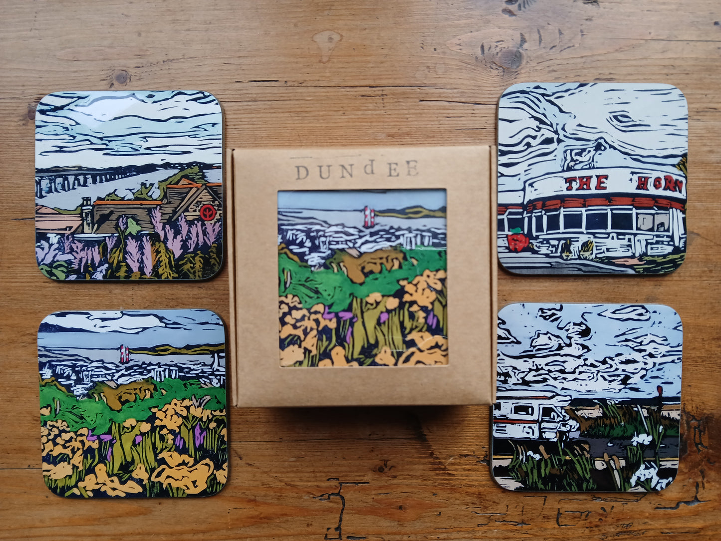 Cycling Views"Dundee" Coaster Set of Four