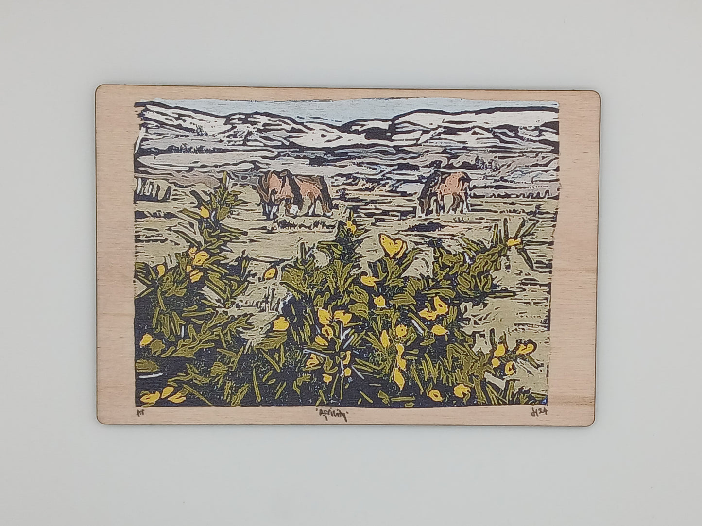 Cycling Views Wooden Postcard "Apricity"