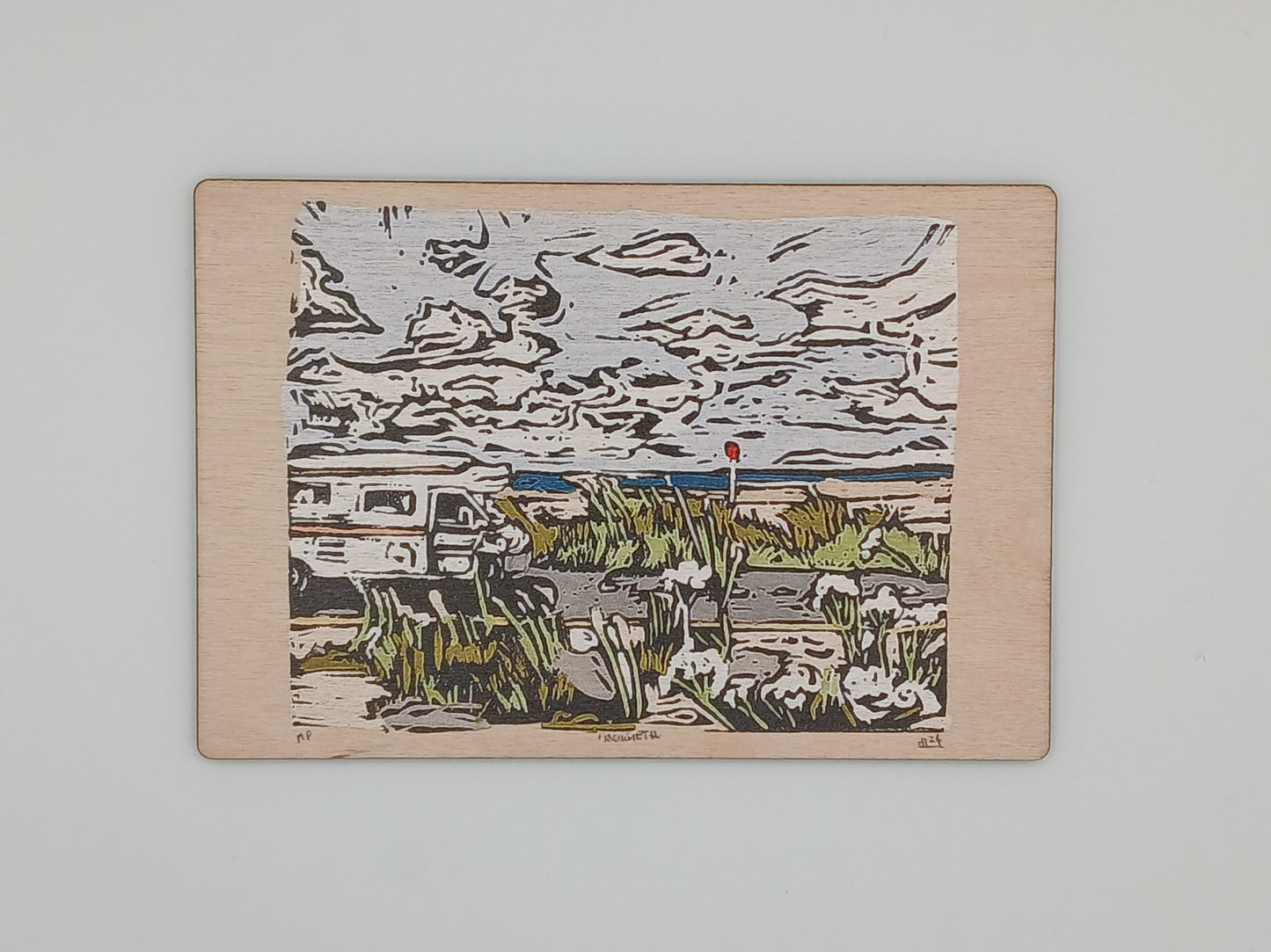 Cycling Views Wooden Postcard "Monifieth"