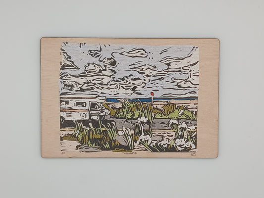 Cycling Views Wooden Postcard "Monifieth"