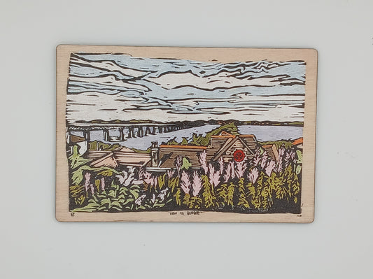 Cycling Views Wooden Postcard "View To Dundee"