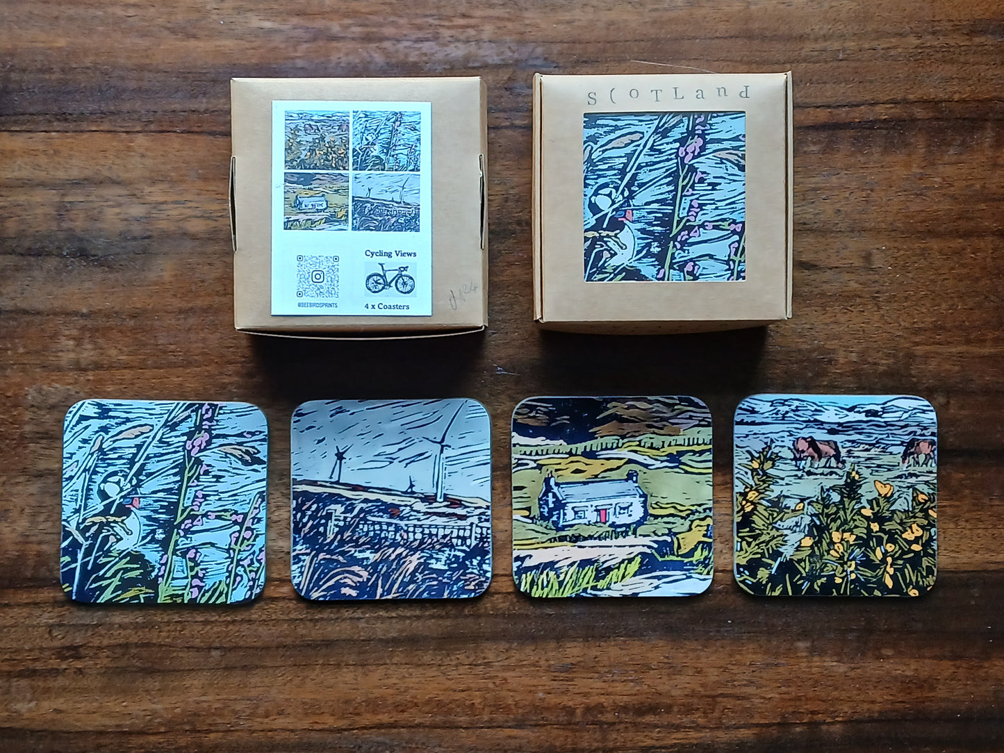 Cycling Views "Scotland" Coaster Set of Four