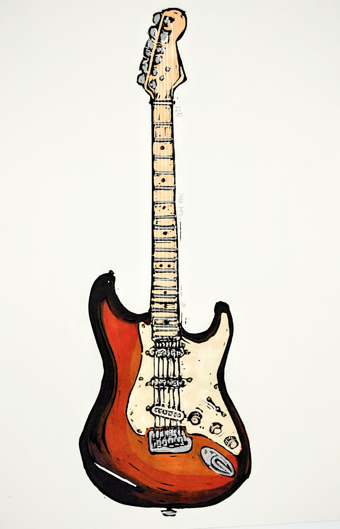 "Time Flies Strat" 2025 print